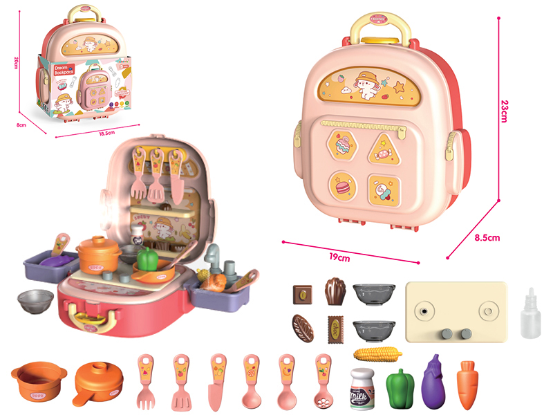 Pink Spray Kitchen Storage Small Backpack