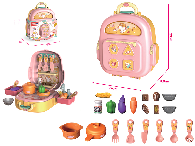 Yellow Kitchen Storage Small Backpack With Water Function