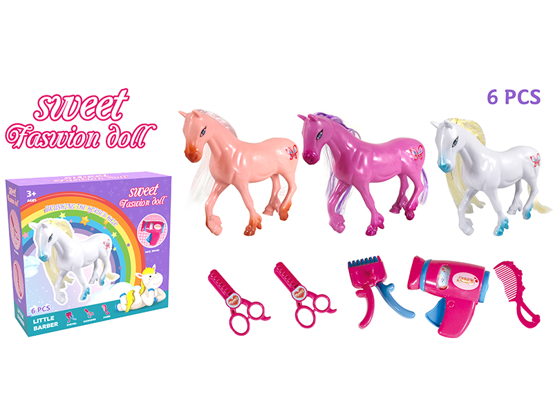 Horse + Adornment Toys 6pcs