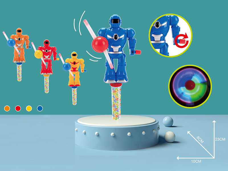 Hand Rocking Male Robot Light Stick Candy Toy