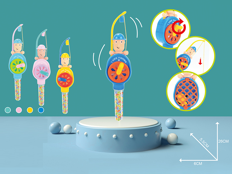 Cartoon Fishing Rod Candy Toys
