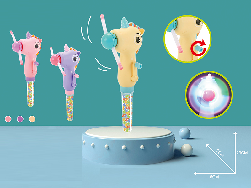 Hand Held Unicorn Light Stick Candy Toys