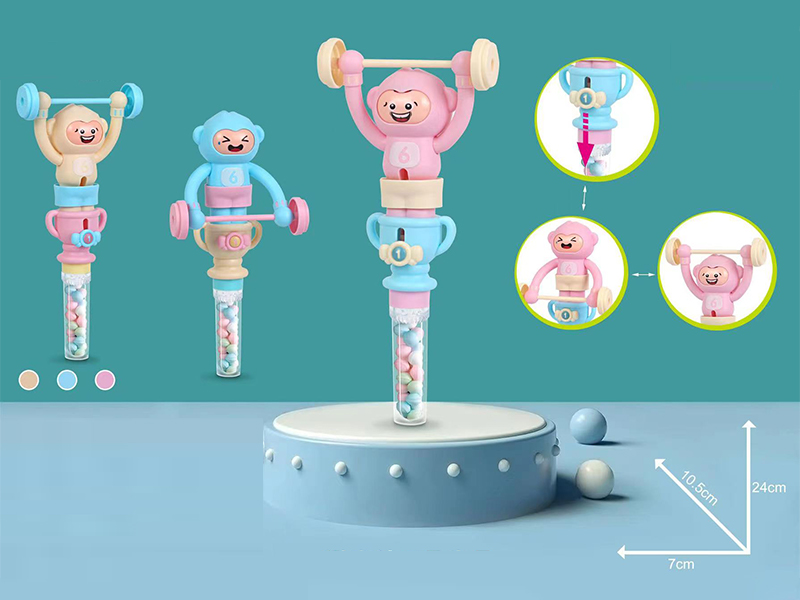 Press Weight Lifting Face Changing Candy Toys