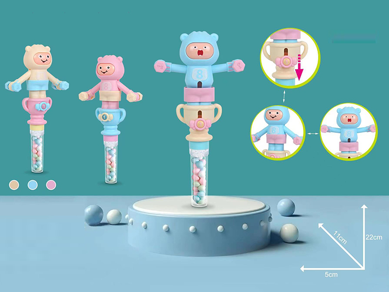 Press Dumbbell Face Changing Candy Toys