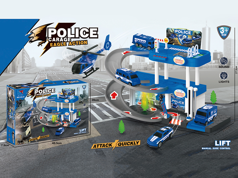 Police 3-Layer Parcking Lot With Light And Music