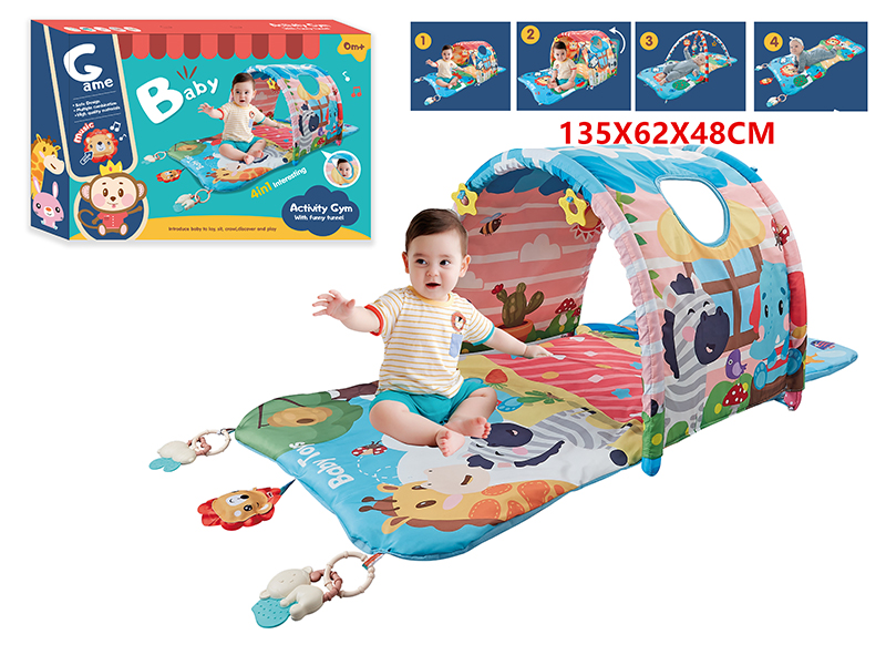 4 In 1 Multifunctional Tunnel Crawl Mat Fitness Blanket