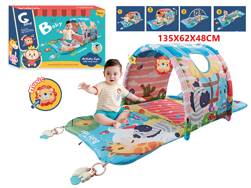 4 In 1 Multifunctional Tunnel Crawl Mat Fitness Blanket