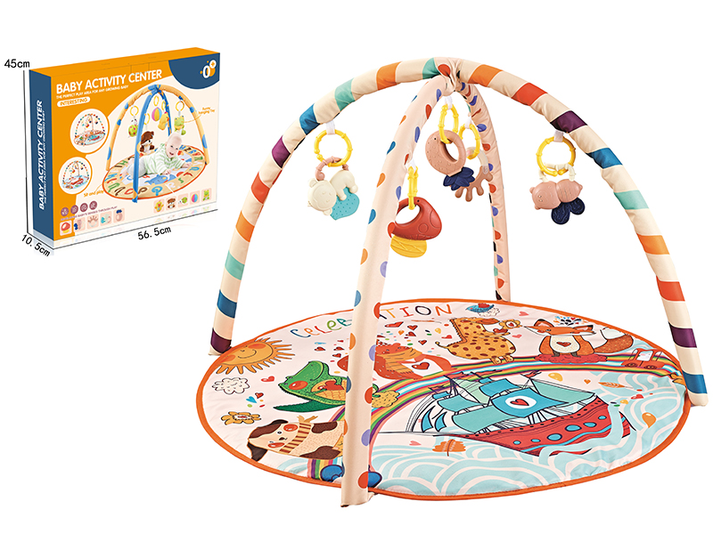 Baby Fitness Blanket With Plastic Baby Rattle