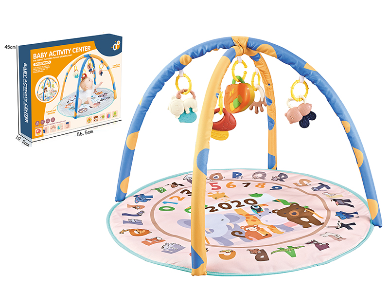 Baby Fitness Blanket With Plastic Baby Rattle And Music Box