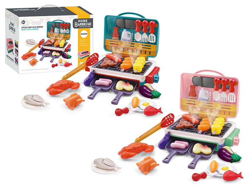 Simulated BBQ Grill With Spray,Color Change(Light And Sound)