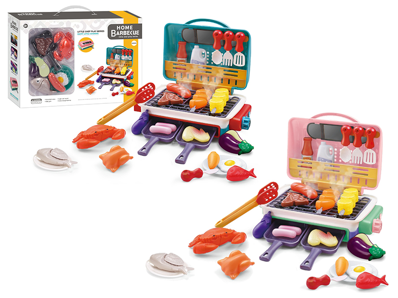 Simulated BBQ Grill With Spray,Color Change(Light And Sound)