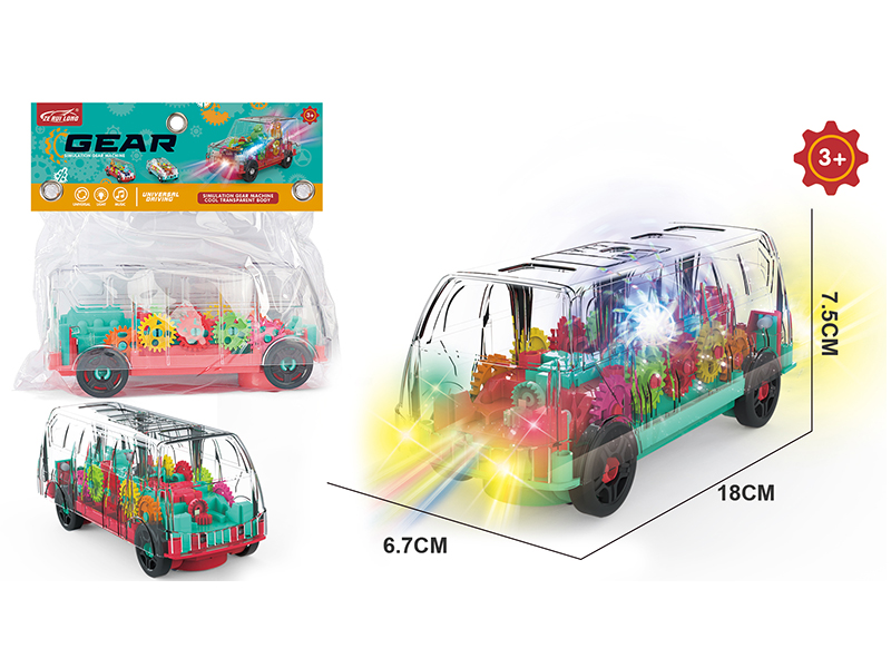 B/O Bump And Go Transparent Gear Bus With Light And Music