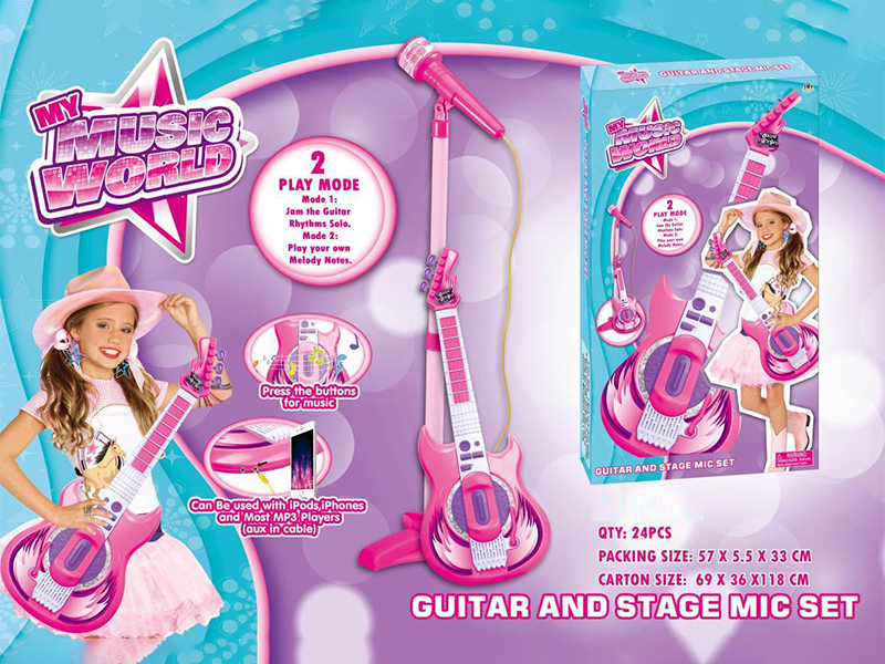 Girl Guitar Microphone Set