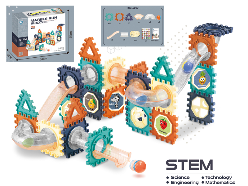 Slide Track Paradise Ball Track Blocks 66Pcs