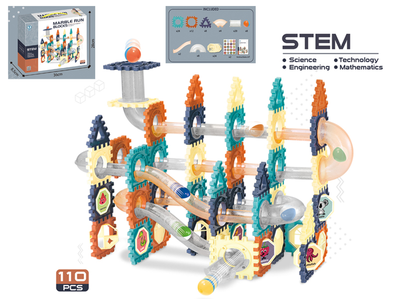 Slide Track Paradise Ball Track Blocks 110Pcs