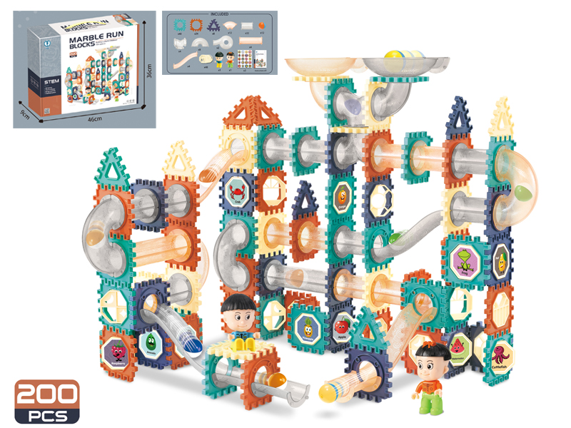 Slide Track Paradise Ball Track Blocks 200Pcs