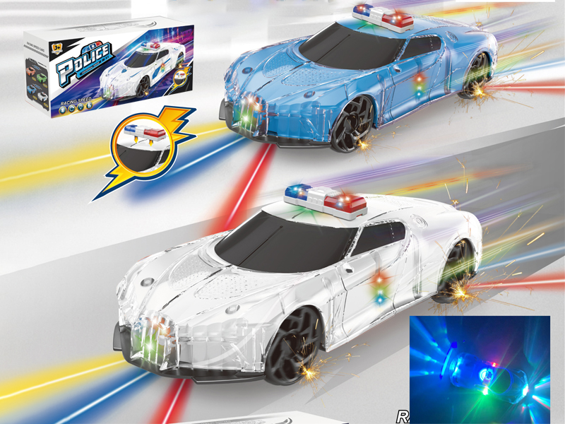 B/O Go And Bump Transparent Shell Sports Car With Light And Music