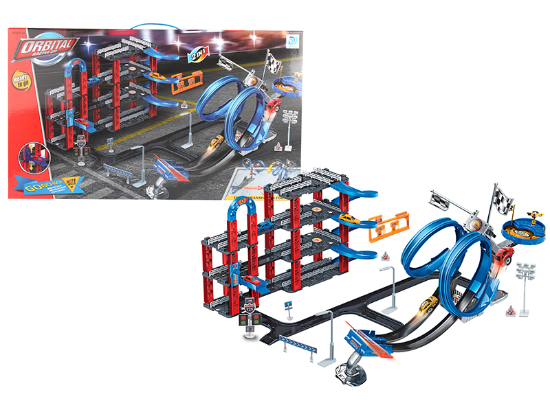 Pull Line Rail Car (With 2 Alloy Cars + 2 Plastic Cars)