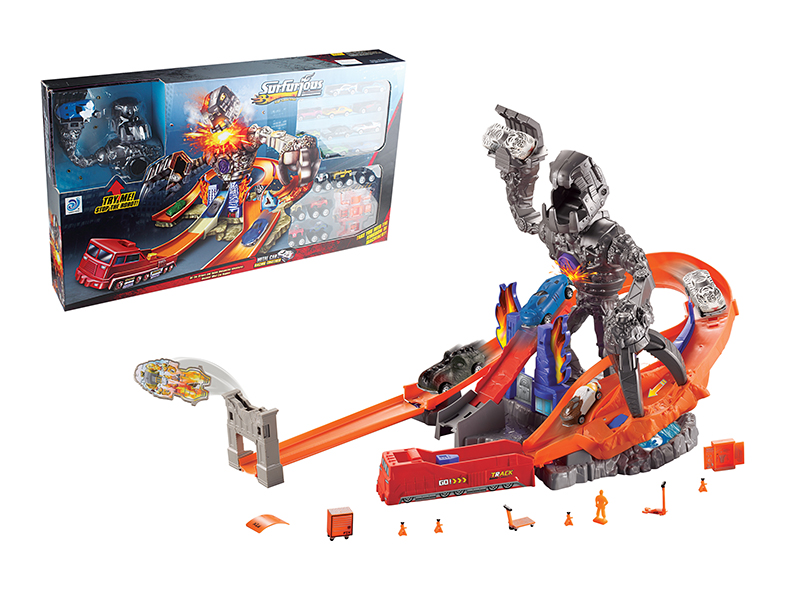 Deformation Robot Rail Car(With 2 Alloy Cars)
