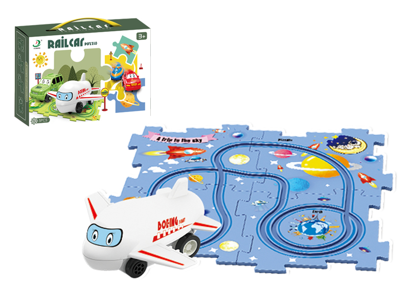 5Pcs Space Puzzle Rail Car