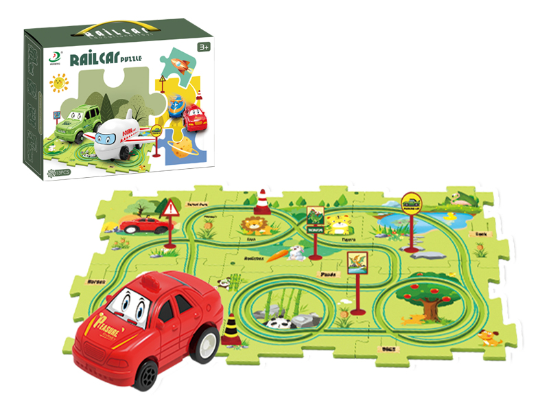 13PcsPcs Forest Park Puzzle Rail Car