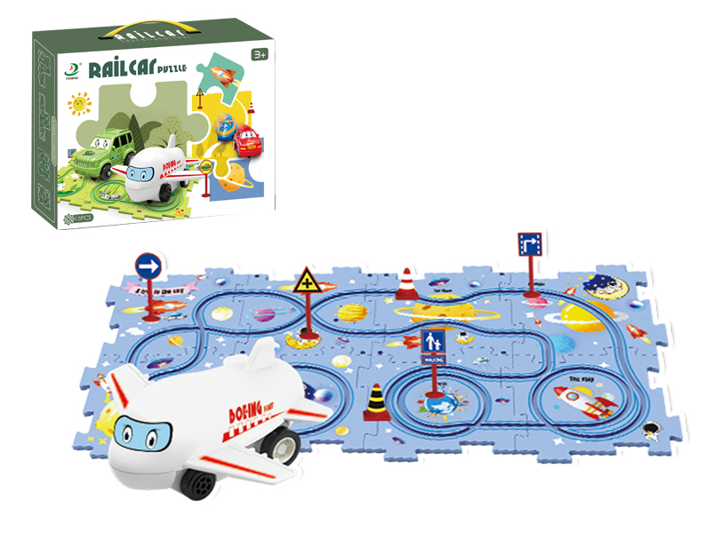 15Pcs Space Puzzle Rail Car
