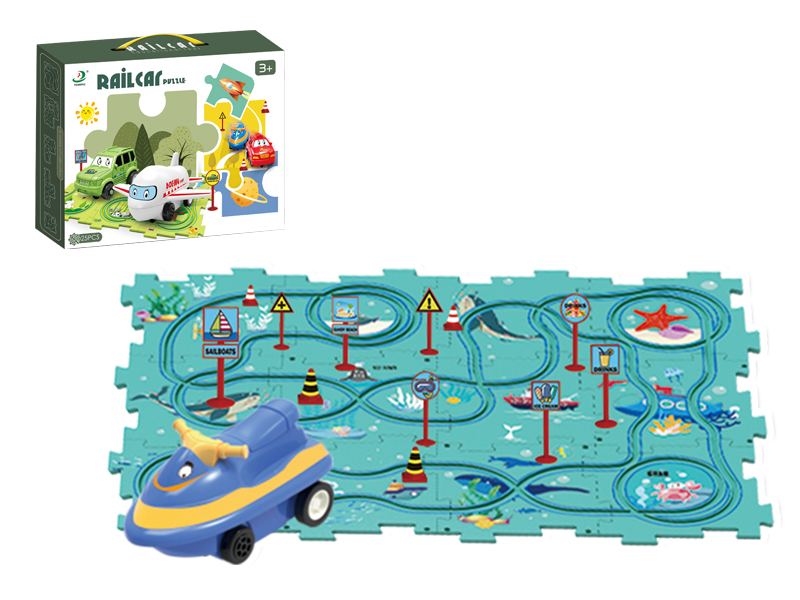 25Pcs Ocean World Puzzle Rail Car