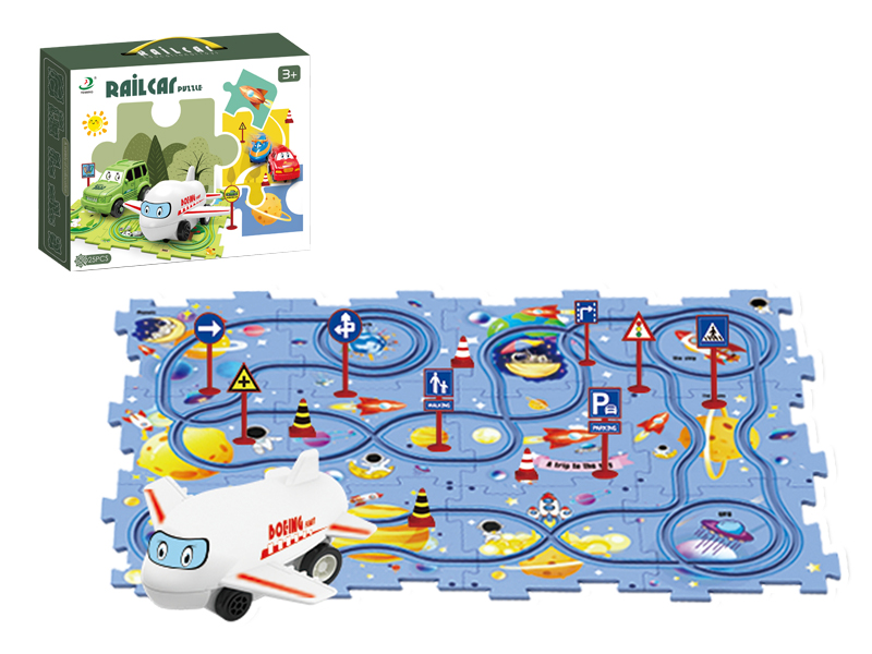 25Pcs Space Puzzle Rail Car