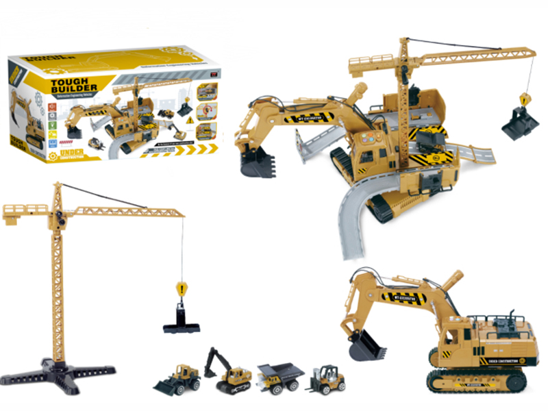 Deformation Engineering Excavator + Tower Crane ( Light And Music,Launch,Friction)