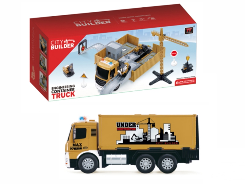 Deformation Container Truck( Light And Music,Launch,Friction)