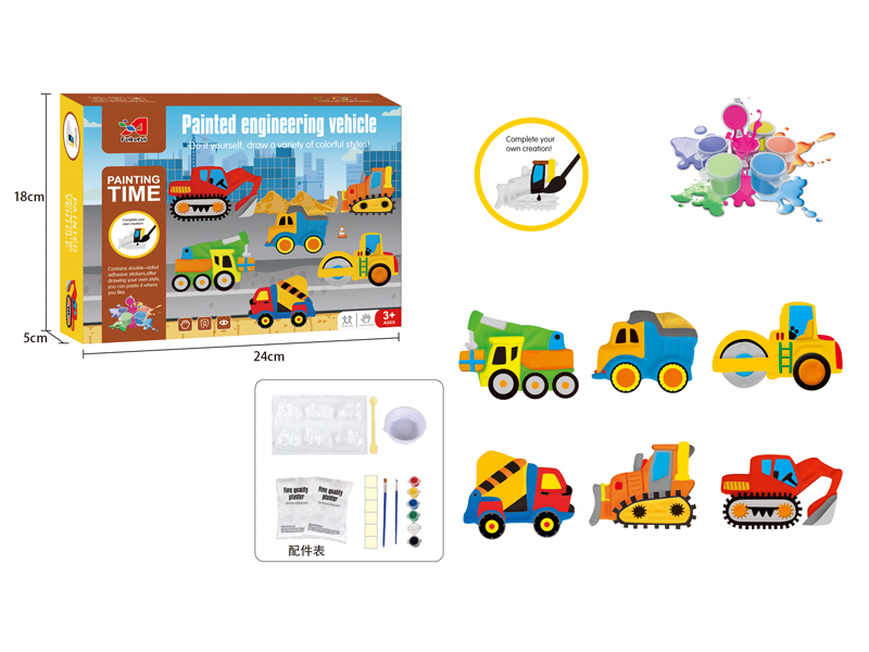 Engineering Vehicle Color Painting Diy