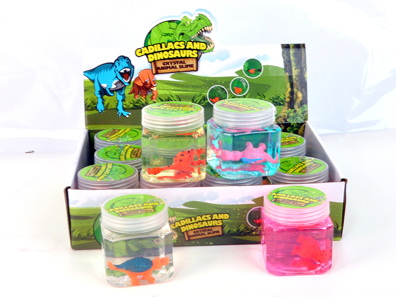12pcs Dinosaur Series Crystal Animal Slime
