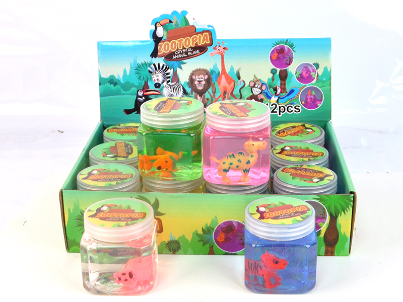 12pcs Crystal Animal Slime