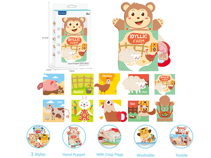 Ldyllic Farm - Hand Puppet Cloth Book