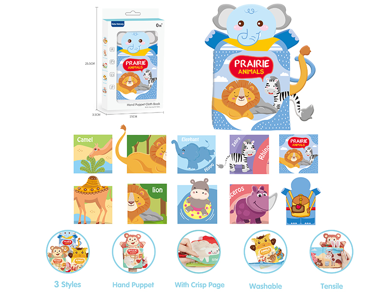 Prairie Animals - Hand Puppet Cloth Book