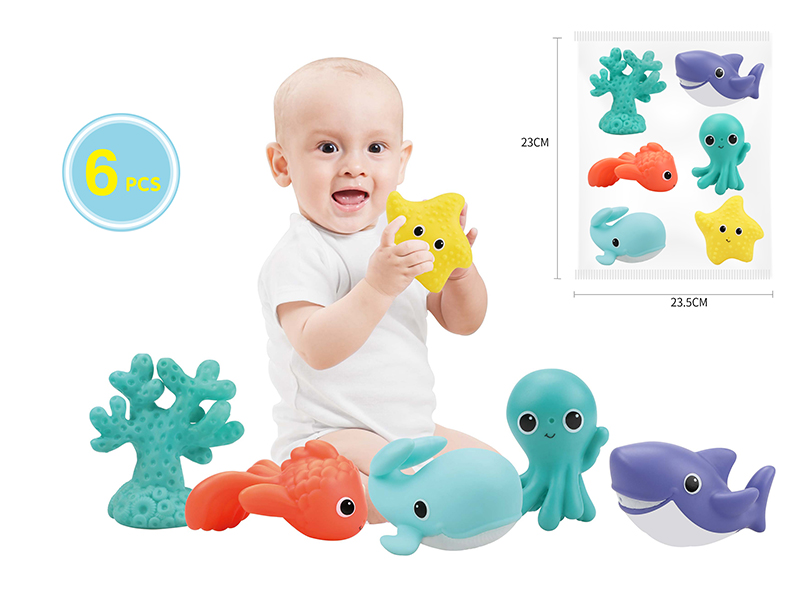 Mulit Sensory Toys Set(6 Cute Ocean Animals)