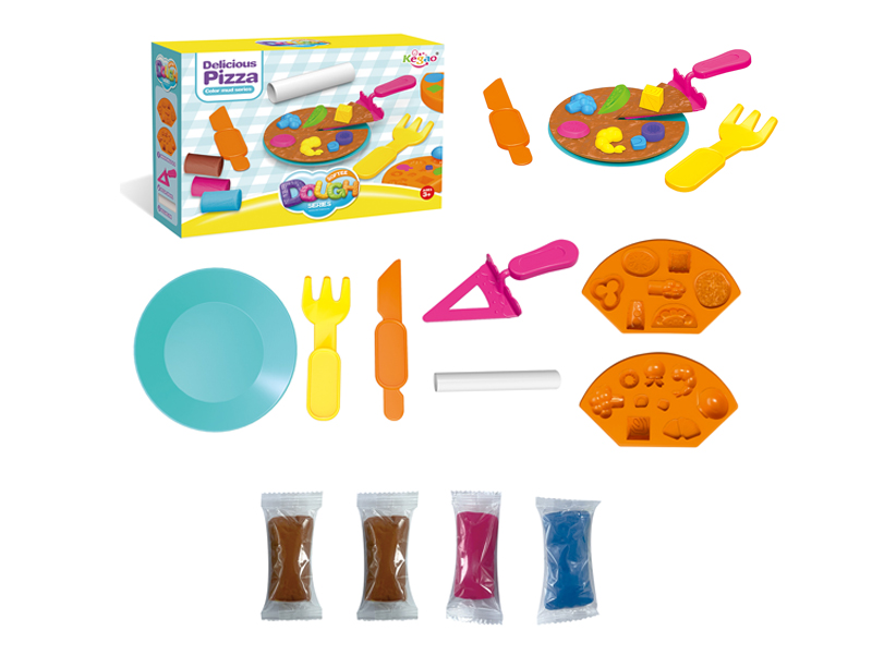 Pizza Plate Colored Mud