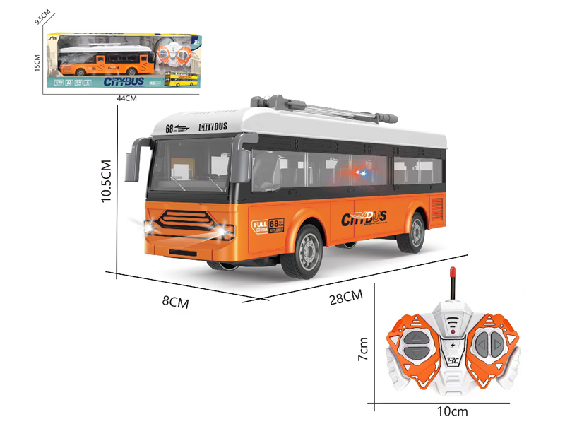 1:30 R/C 4Ch Single Deck Sightseeing Bus With Lights