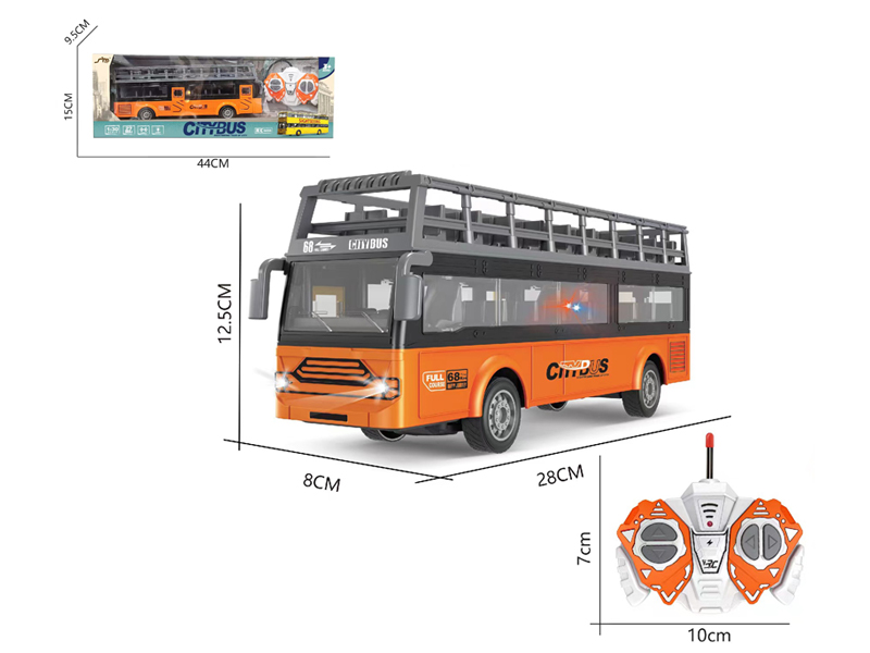 1:30 R/C 4Ch Double Deck Sightseeing Bus With Lights