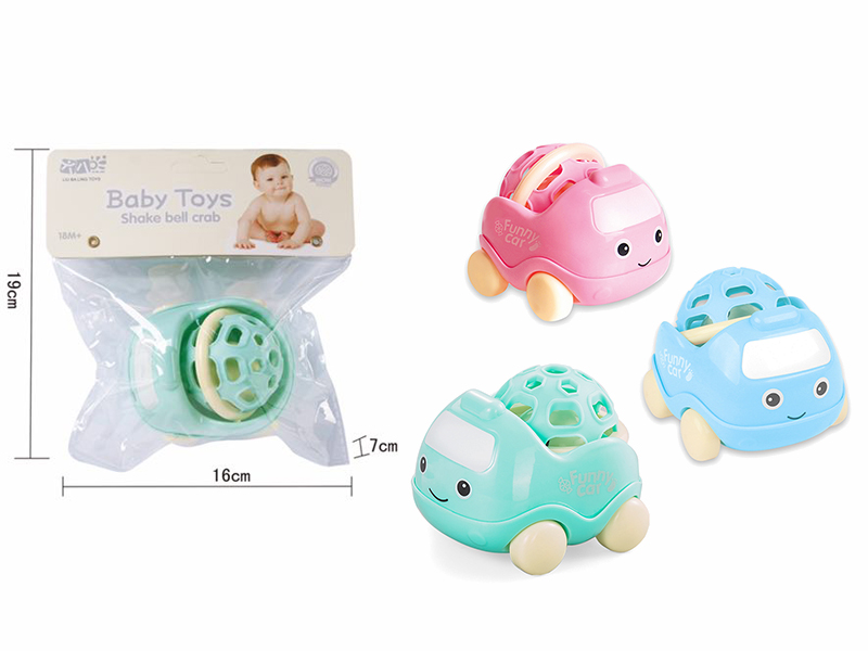 Baby Teether Rattles - Cartoon Car