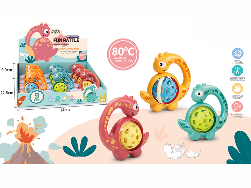 Baby Teether Rattles - Brachiosaurus(9PCS)