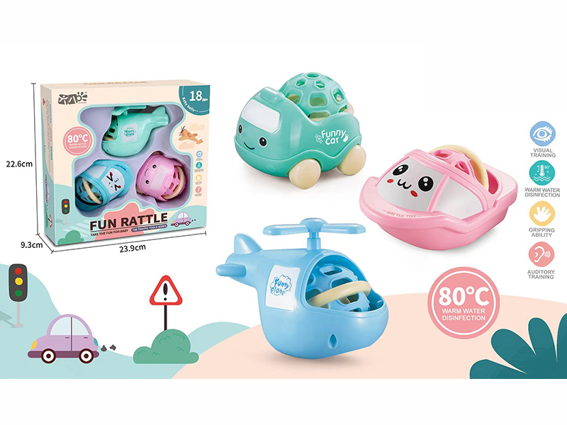 Baby Teether Rattles Traffic Series
