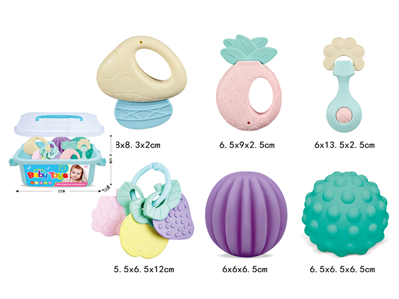 7 Pcs Soft Gum Tooth Gum Ring Toys