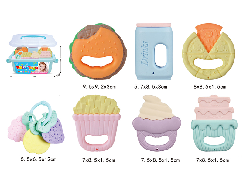 8 Pcs Soft Gum Tooth Gum Ring Toys