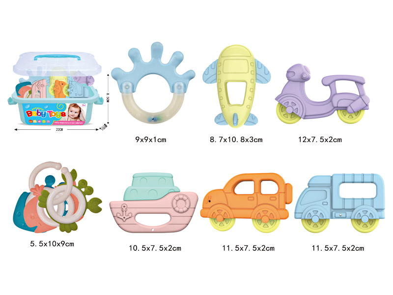 8 Pcs Soft Gum Tooth Gum Ring Toys