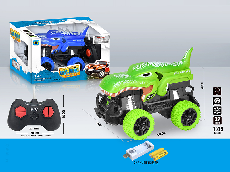 1:43 4CH R/C Tyrannosaurus Rex Simulation Light Car