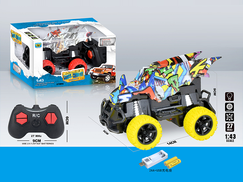 1:43 4CH R/C Pterosaur Graffiti Light Car