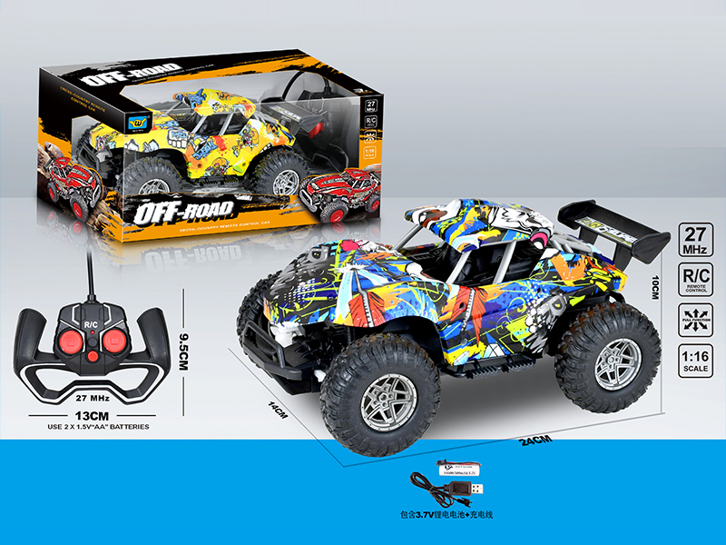 1:16 4Ch R/C Large Pull Graffiti Car