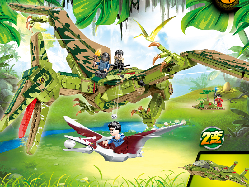 Dinosaur World Building Blocks - Pterosaur