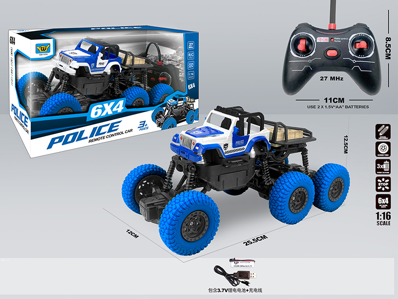 4CH R/C Horse Herder Skeleton Climbing Police Car